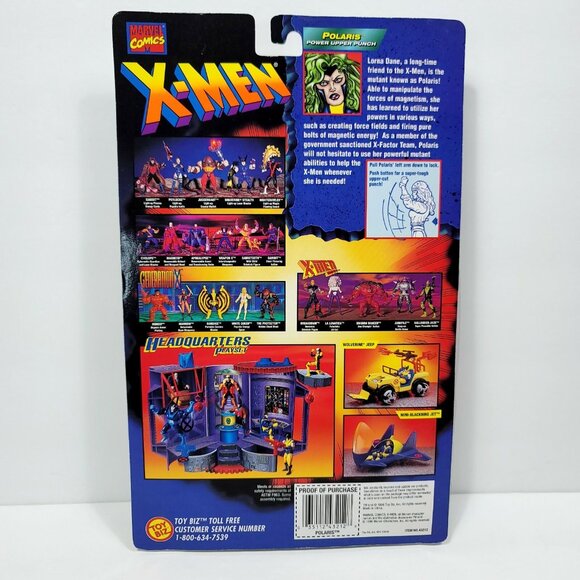 1996 Toy Biz Marvel X-Men Polaris Flashback Series Action Figure NEW Power Punch - Picture 4 of 5